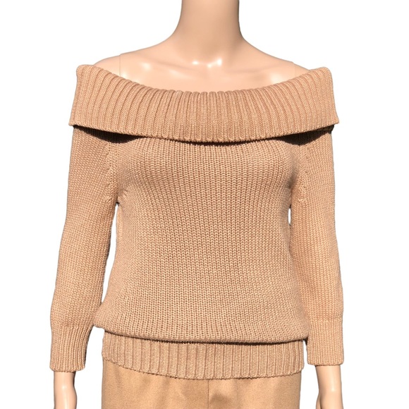 COPY - CELINE NWOT cashmere and silk golden beige sweater Sz m - Picture 1 of 13